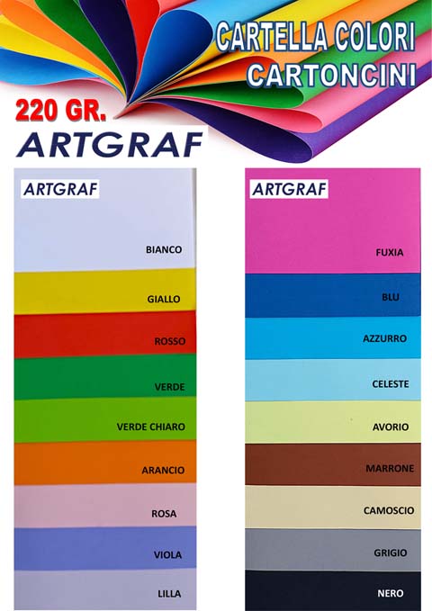 Colori cartoncini colorati