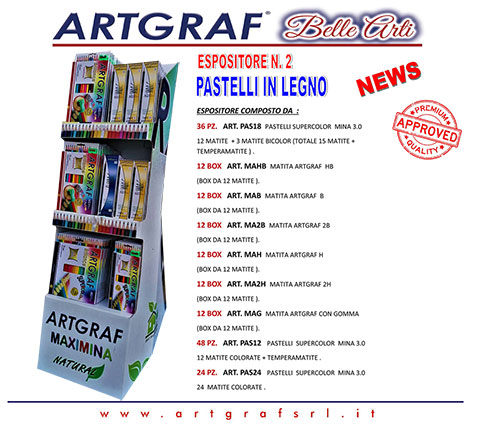 Pastelli in legno espositore 2